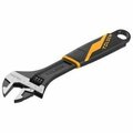 Tolsen Adjustable Wrench 10 Gripro Series Drop Forged, High Quality Tool Steel, Black Finish and Polish 15310